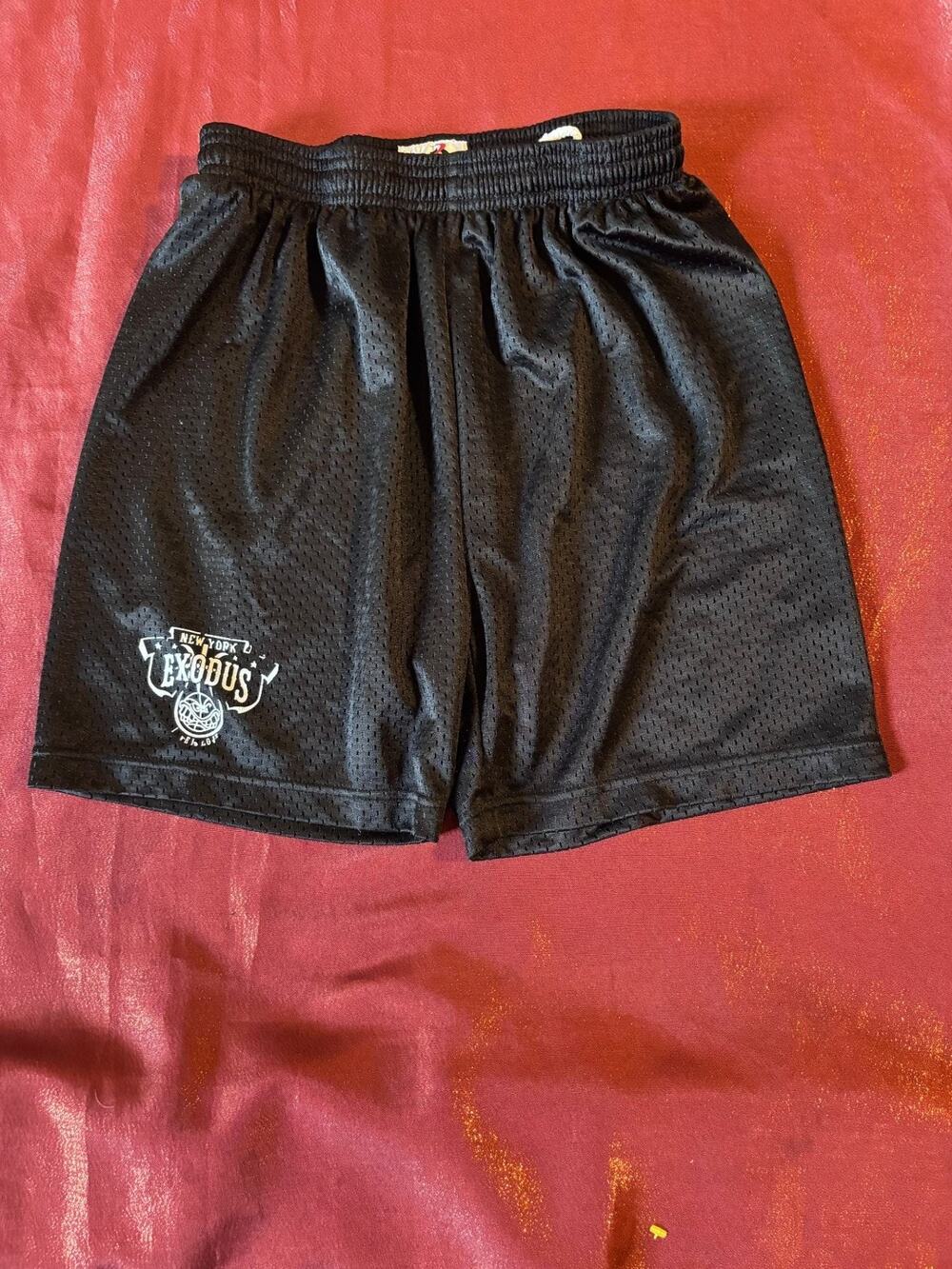Badger Sport Mesh Shorts Mens XS Black New York Exodus Logo Basketball Athletic